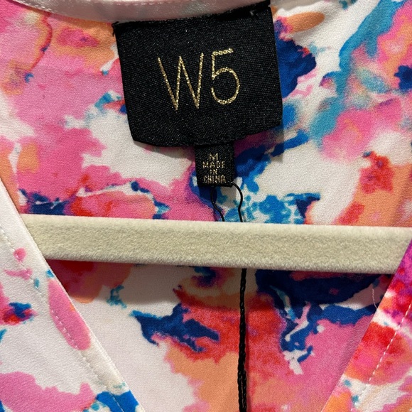 W5 Women's Vibrant Pink and Blue Blouse - Picture 3 of 5